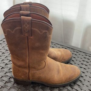 Justin Leather Roper Cowboy Boots Womens Size 6.5, Style L3902